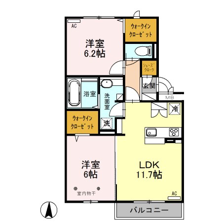 ロイジェントパークスレイクタウンⅢ　M 間取り図