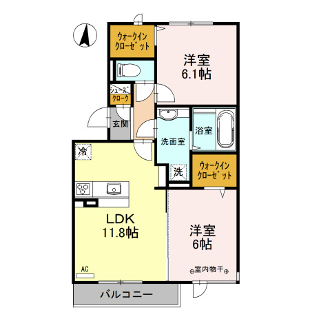 ロイジェントパークスレイクタウンⅢ　E 間取り図