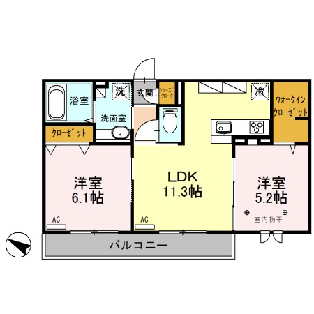 ロイジェントパークスレイクタウンⅡ　M 間取り図