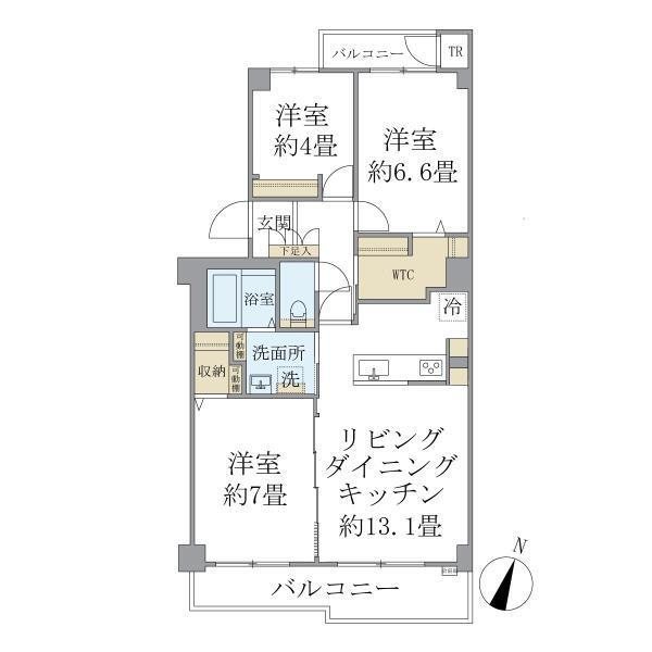 EVERTOW　Colore SENGENDAI 間取り図