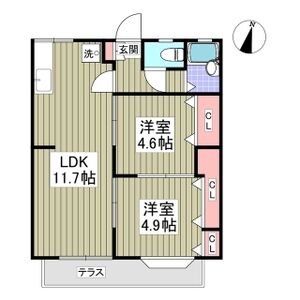 エメラルドハイツ 間取り図
