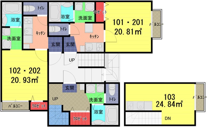 グランピア一ノ割 間取り図