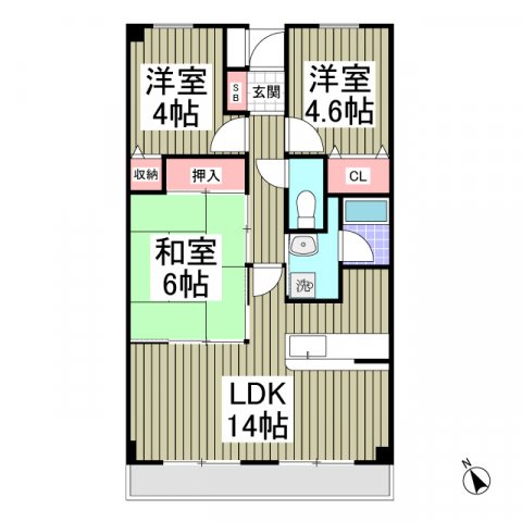 ヴィバーチェ武里 間取り