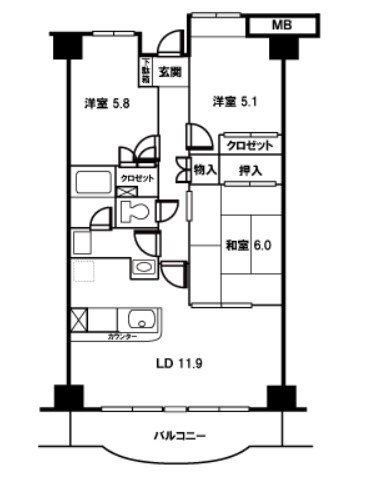 フェイブリット草加 間取り図