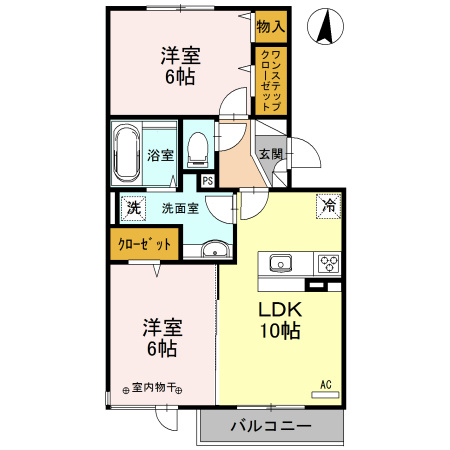 ロイジェントパークスレイクタウンⅢ　F 間取り図