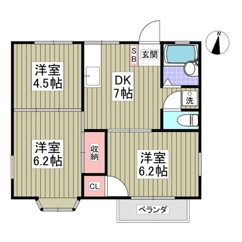 コスモハイツ 間取り図