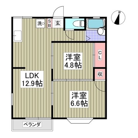 コスモハイツ 間取り図