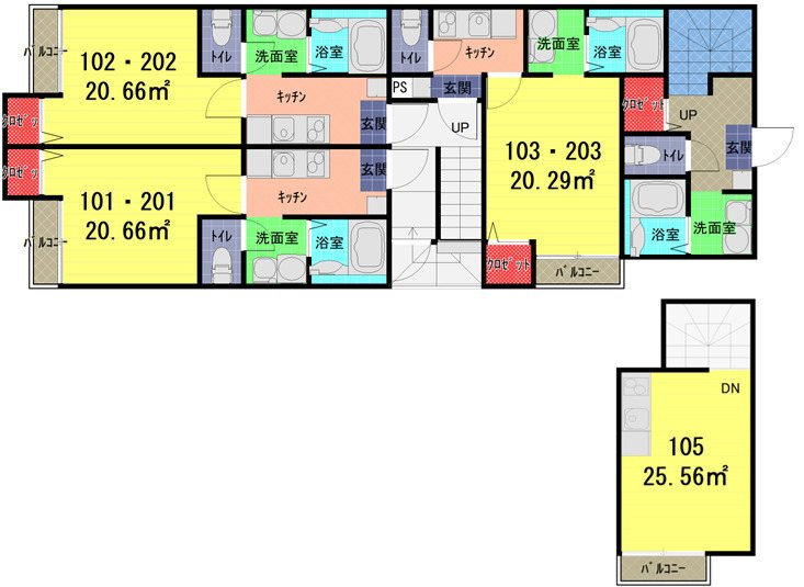 ソレイユ春日部南 間取り図