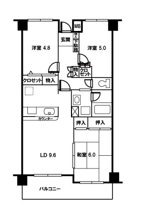ベルメゾン北越谷 間取り図