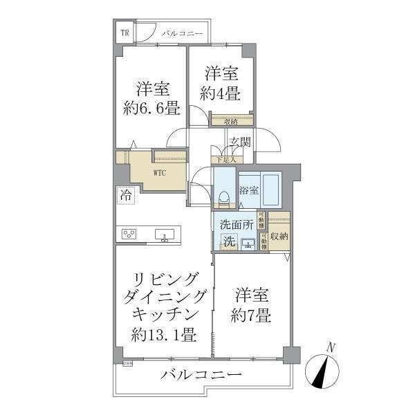 EVERTOW　Colore SENGENDAI 間取り図