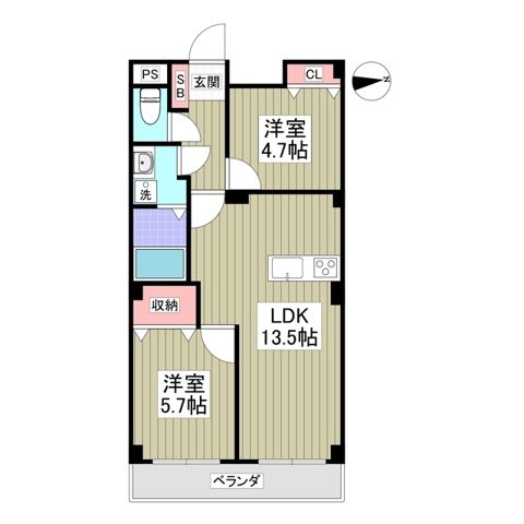 シャイニーハイツ 間取り図