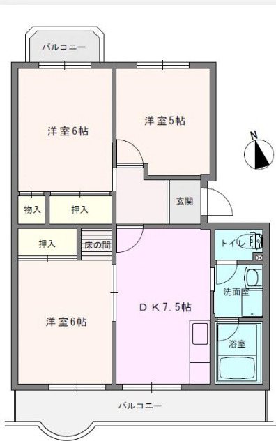 シャトープラン村田 間取り図