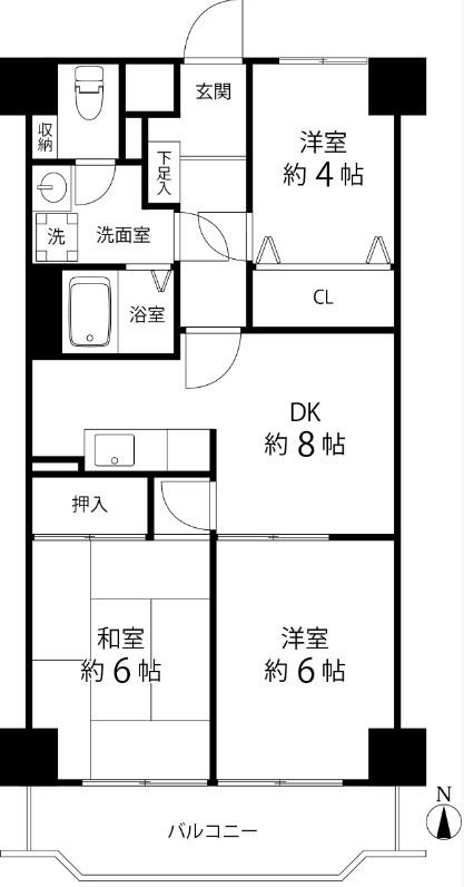 T&amp;#39;s garden越谷大袋 間取り図