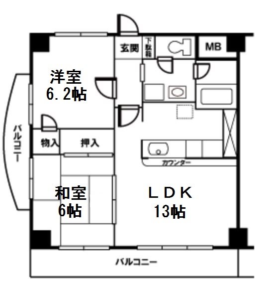 アズコム吉川 間取り図