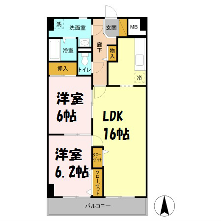 クレドール草加 間取り図