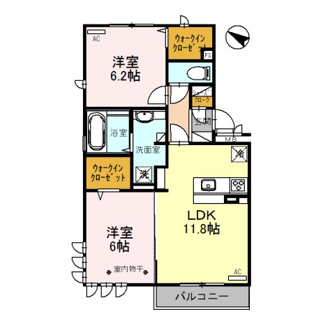 ロイジェントパークスレイクタウンⅡ　A 間取り図