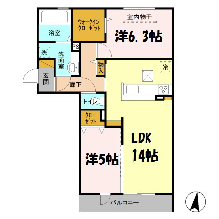 ロイジェントパークスレイクタウンⅢ　A 間取り図