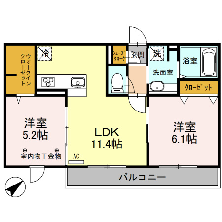 ロイジェントパークスレイクタウンⅢ　H 間取り図