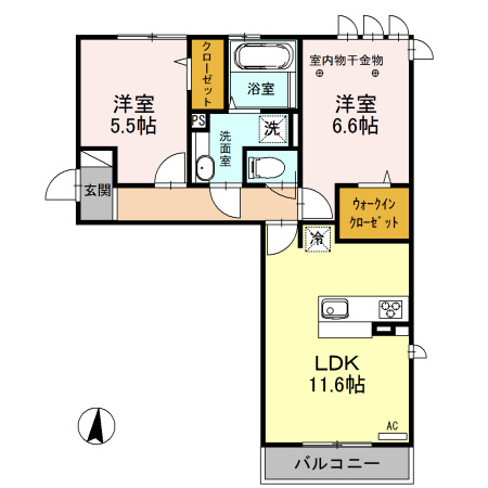 ロイジェントパークスレイクタウンⅢ　I 間取り図