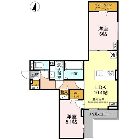 DーROOM南越谷 間取り図