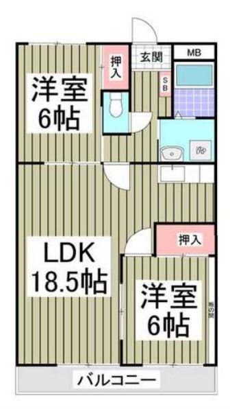 エルヴェ武里 間取り図
