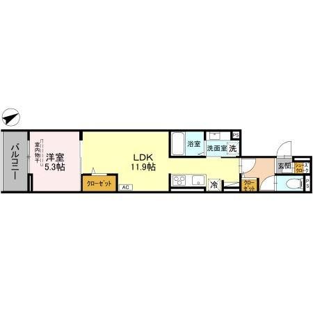 (仮称）D-ROOM中町PJ　Ⅲ 間取り