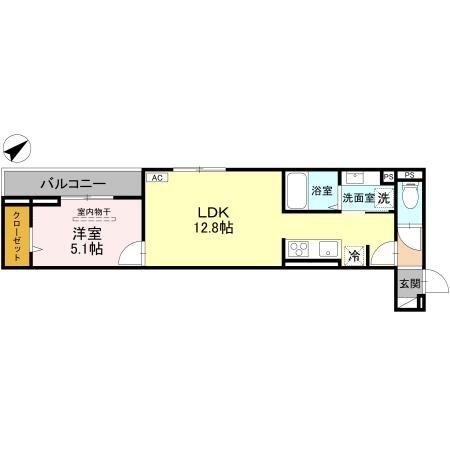 (仮称）D-ROOM中町PJ　Ⅲ 間取り