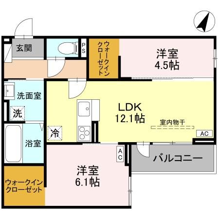 D-ROOM大房PJ　A棟 間取り