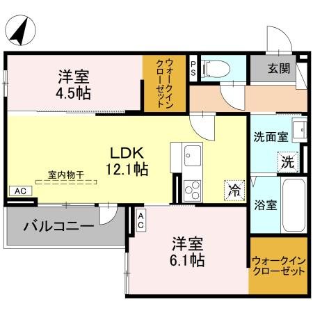 D-ROOM大房PJ　A棟 間取り