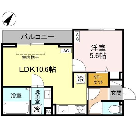 D-ROOM大房PJ　A棟 間取り