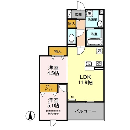 ヌヌース南鳩ヶ谷 間取り