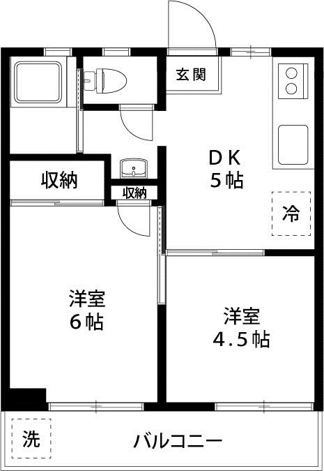 メゾン秀和 303号室 間取り