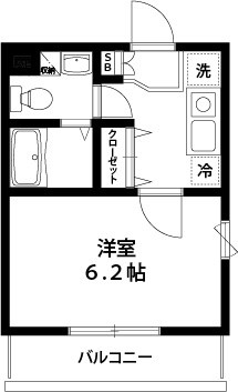 グレイスコート 201号室 間取り