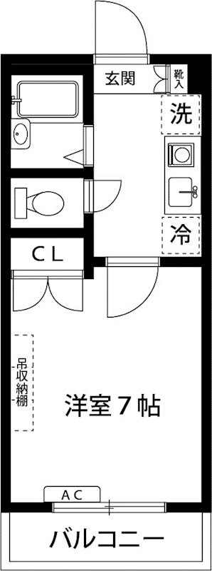 シャルム国領 203号室 間取り