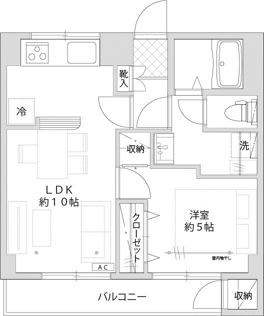 小林コーポ 間取り図