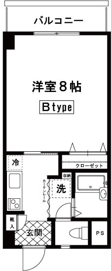 ハイツあずみ  202号室 間取り