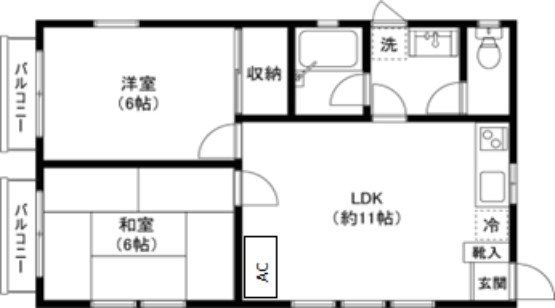 代沢ペントハウス 201号室 間取り