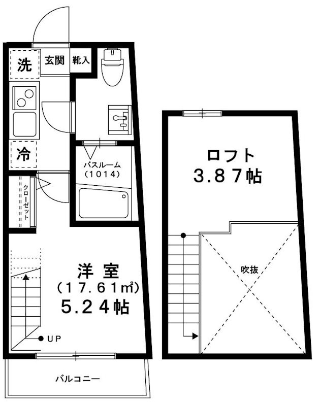 フレクション千歳船橋 201号室 間取り