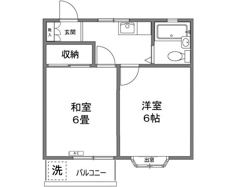 新田宝コーポ 203号室 間取り