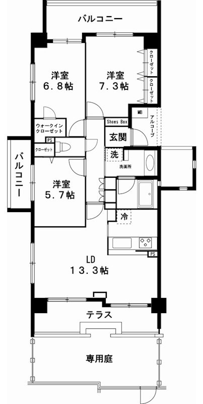 クレッセント高津リバーウィンド 101号室 間取り