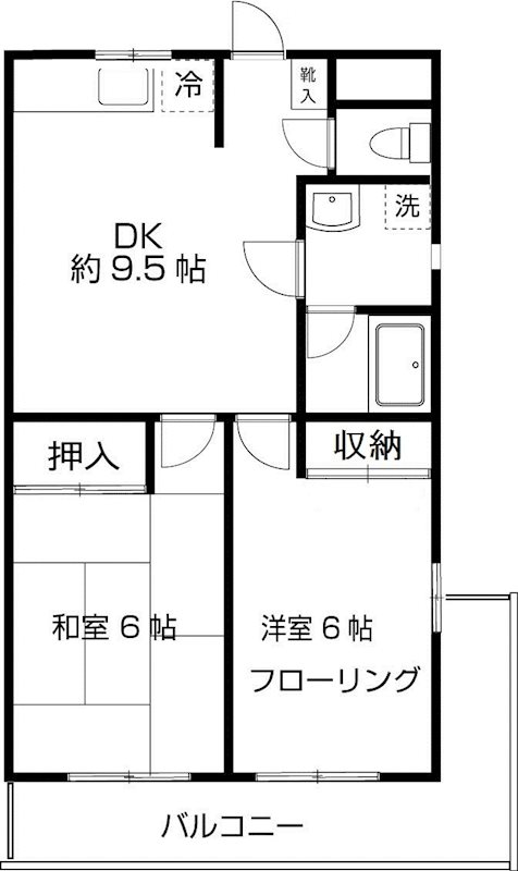 グリーンハイツ榎本 401号室 間取り