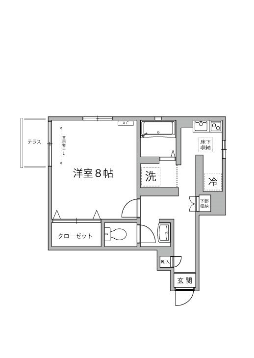 グリーンステュディオ若林Ⅱ 101号室 間取り