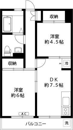 ロアジール調布 302号室 間取り