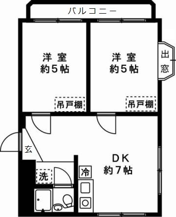 荻野ハイツ 422号室 間取り