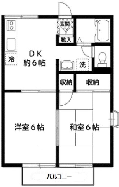 ジュネスカワダ 201号室 間取り