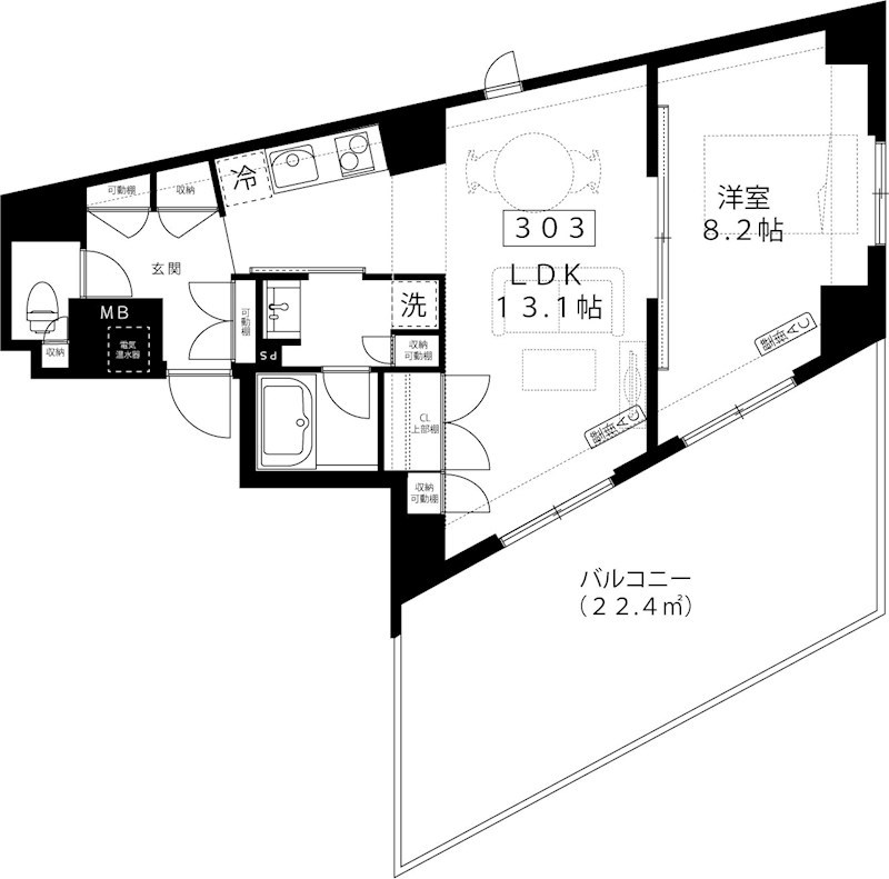 ルーナ　ピィエナ代々木上原 303号室 間取り