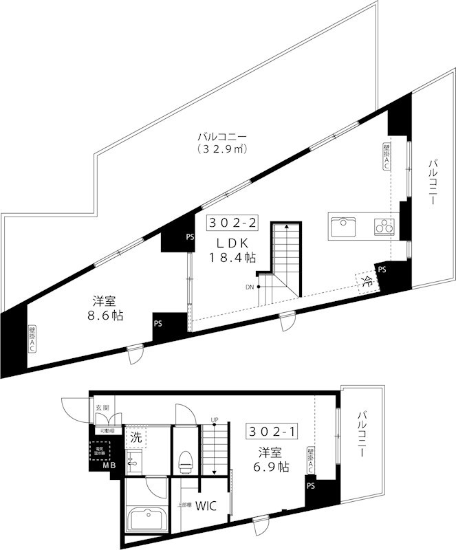 ルーナ　ピィエナ代々木上原 302号室 間取り