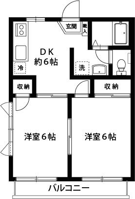 南台クリーンハイツＢ 102号室 間取り