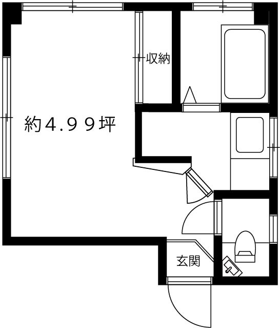 マンションうぐいす 101号室 間取り