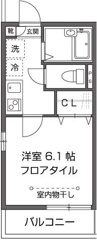 エコーハイツ登坂 201号室 間取り